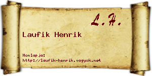 Laufik Henrik névjegykártya